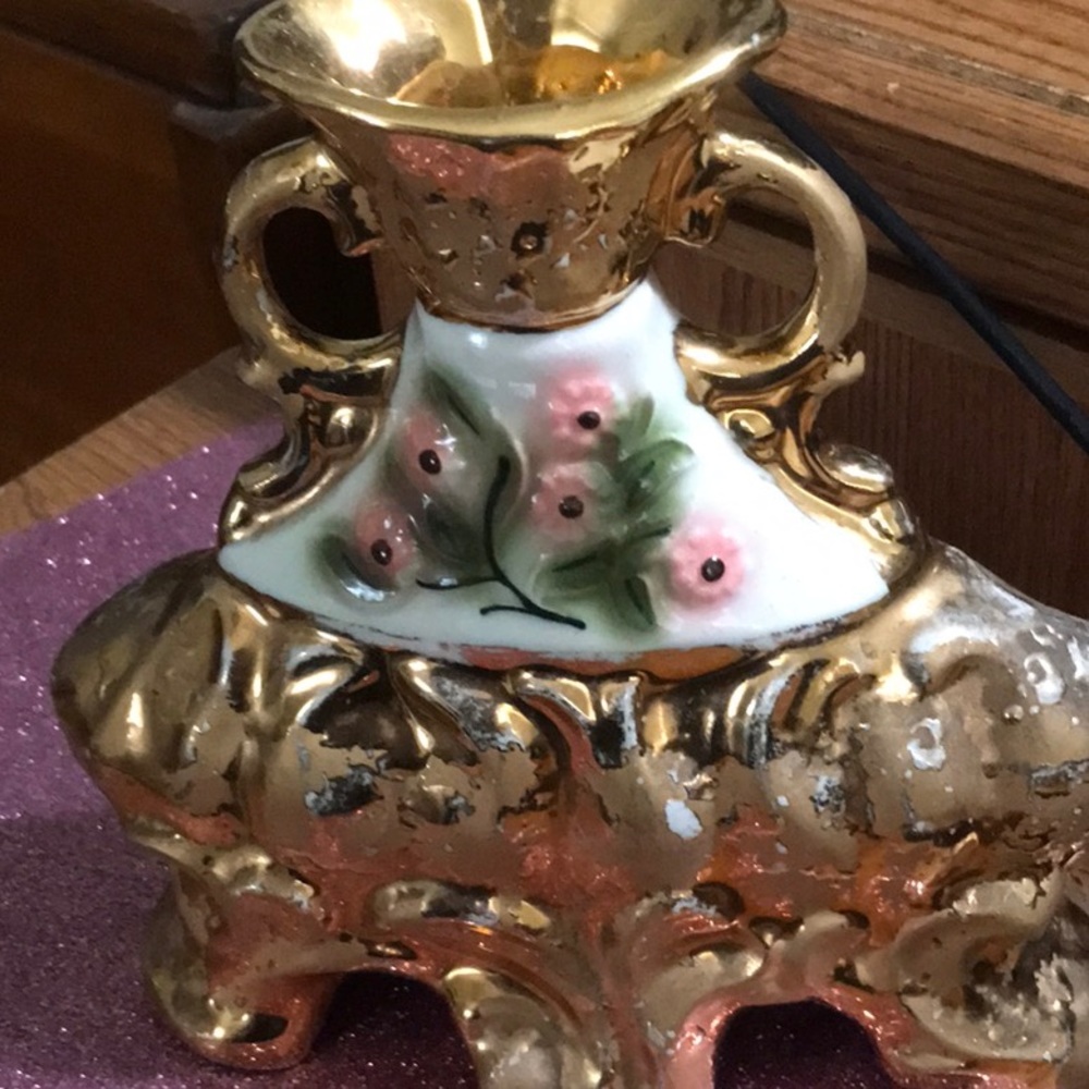 Vintage Jim Beam Liquor Decanter whiskey empty bottle Gold Regal